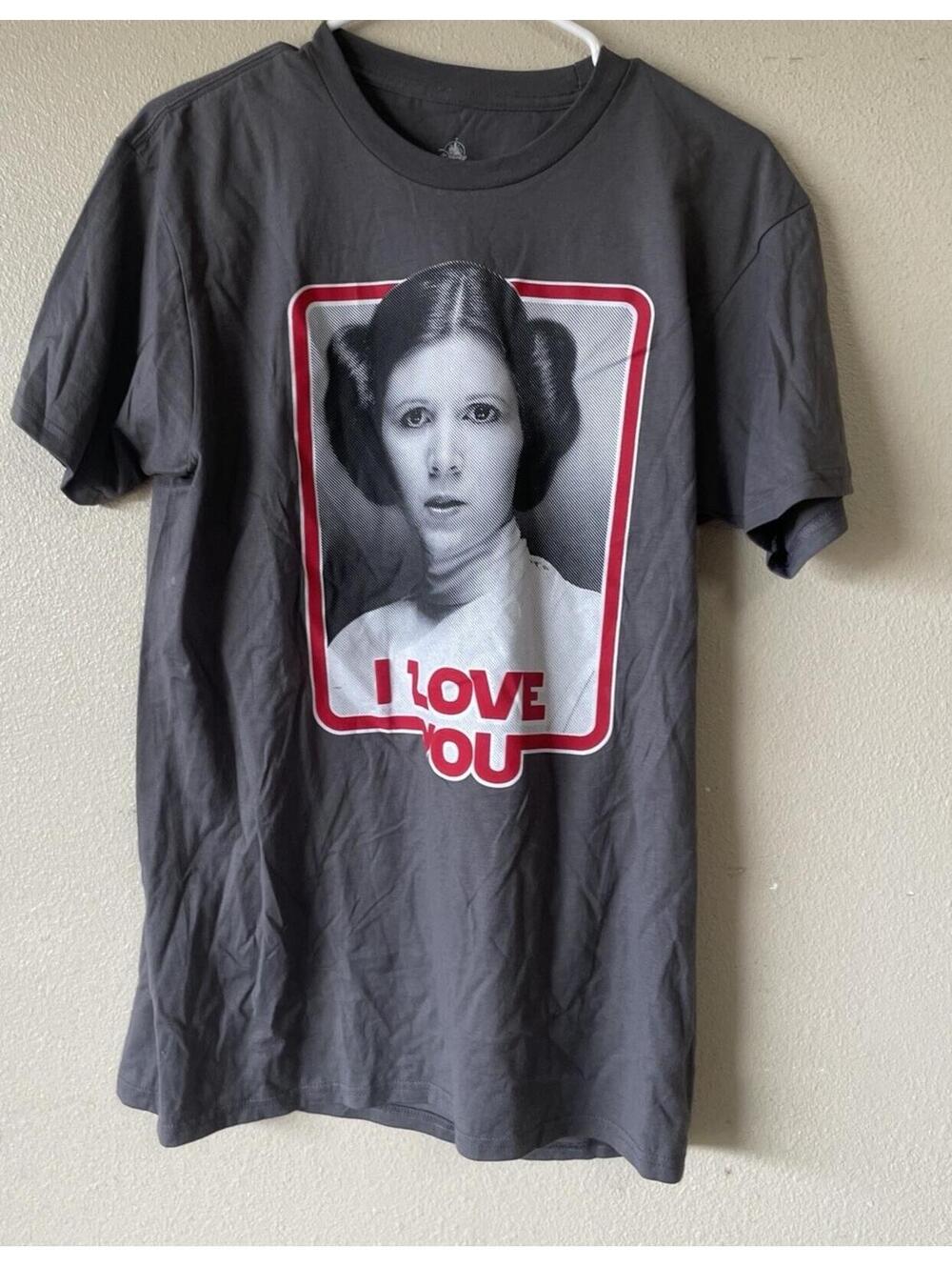 Star Wars Medium Men Tee Grey Princess Lea Short Sleeve Unisex